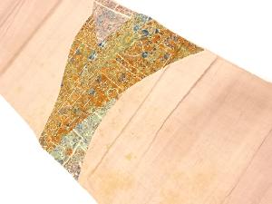 アンティーク　切嵌め更紗模様紬袋帯（材料）